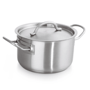 Cratita inox cu fund stratificat cu capac, 3.5 L, Ø 20, H 11.5 cm - eurogastro.ro