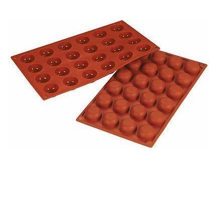 Forma silicon 30 x 17,5 cm, 24 semisfere 3,4 x h 1,6 cm , 24x18 ml - eurogastro.ro