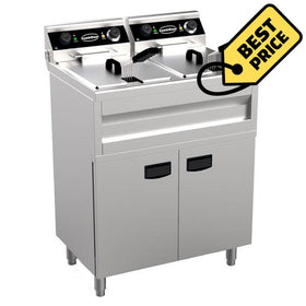 Friteuza electrica 2X9L, 2x3,3 kW, 230 V, cu dulap inchis - eurogastro.ro