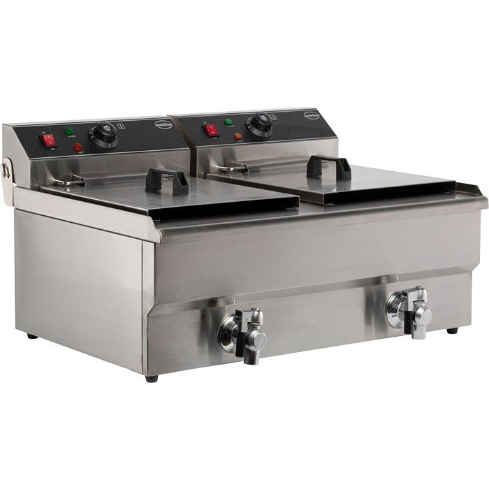 Friteuza electrica de banc 2X10 L, 2x5 kW, 400V - eurogastro.ro