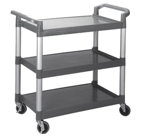 Gheridon aluminiu cu 3 polite plastic - eurogastro.ro