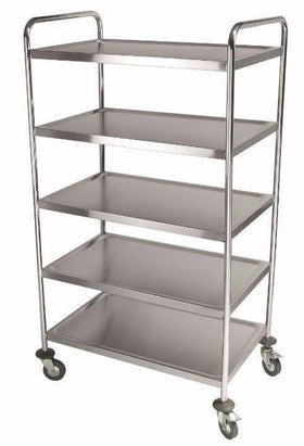 Gheridon inox cu 5 polite - eurogastro.ro