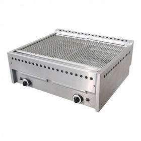 Gratar cu roca vulcanica, alimentare gaz, 18 kW, 78x68 cm - eurogastro.ro