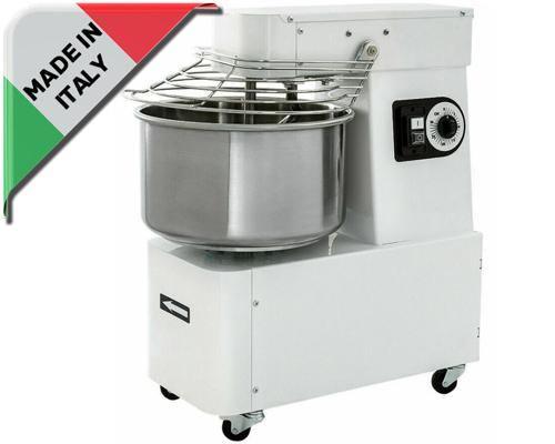 Malaxor aluat cu cap fix, cu 2 viteze, 16 Lt, 12 kg aluat, cu timer si roti, 400 V - eurogastro.ro