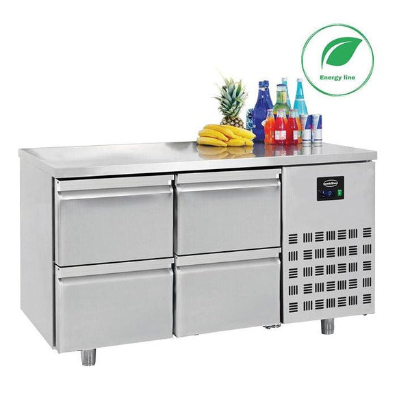 Masa refrigerare inox cu 4 sertare ENERGY Line, Temp. -2/+8 °C - eurogastro.ro