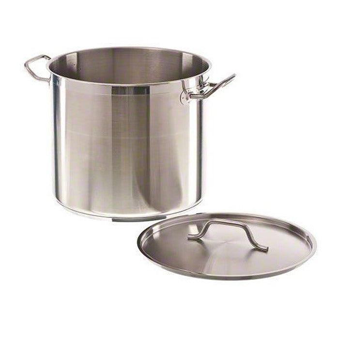 Oala inox cu capac 10 L, Ø24 / H 24 cm, fund capsat triplu stratificat - eurogastro.ro