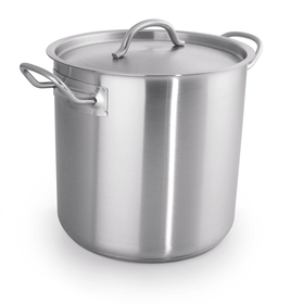 Oala inox cu capac 13 L, Ø 28, H 22 cm, fund capsat triplu stratificat - eurogastro.ro