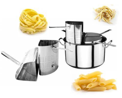 Oala inox pentru fiert paste, 31 L, Ø40 cm cu 4 cosuri inox - eurogastro.ro
