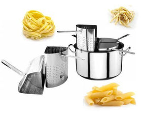 Oala inox pentru fiert paste, 31 L, Ø40 cm cu 4 cosuri inox - eurogastro.ro