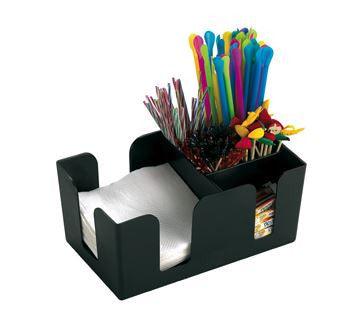 Organizator bar, 6 locasuri, negru - eurogastro.ro