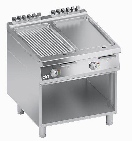 Plita fry top neted + striat electrica 80 x 90 cm - eurogastro.ro