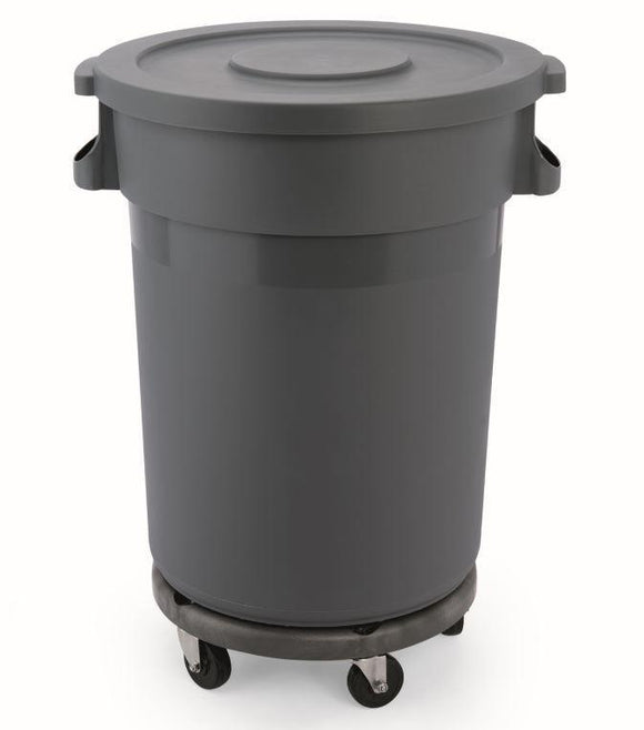 Pubela plastic 120 L cu capac, baza cu roti - eurogastro.ro