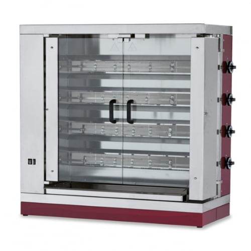 Rotisor pe gaz, 4 tije, 16-20 pui, 24 kW - eurogastro.ro