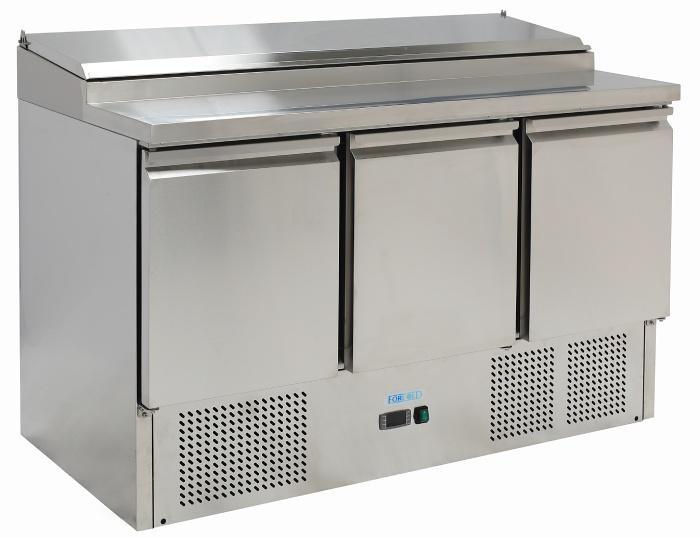 Saladeta inox cu 3 usi, 392L, blat inox - eurogastro.ro