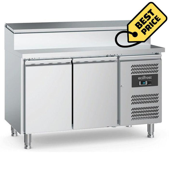 Saladeta refrigerata inox cu 2 usi, Temp. +2 / +8 °C, locas pentru 6 cuve GN1/3, capac inox, - eurogastro.ro
