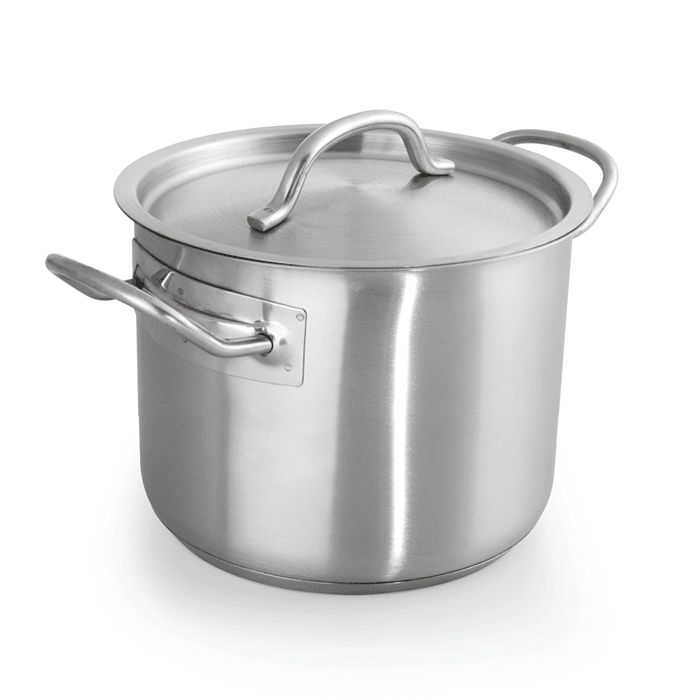 Semioala inox cu capac 5 L, Ø 20, H 15 cm, fund capsat triplu stratificat - eurogastro.ro