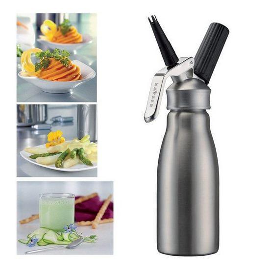 Sifon inox profesional pentru frisca 1L + 50 Patroane - KAYSER- PROMO - eurogastro.ro