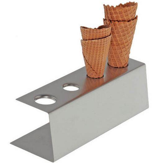 Suport cornete de inghetata, inox, cu 4 orificii - eurogastro.ro