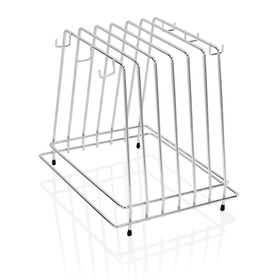 Suport inox pentru 6 tocatoare cu grosime max. 2 cm, si 6 carlige pentru perii - eurogastro.ro