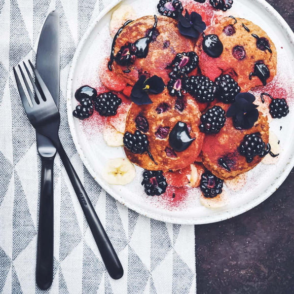 Tacamuri gama Faro Black, grosime 5,5 mm, finisaj negru lucios, inox 18/10 forjat - eurogastro.ro