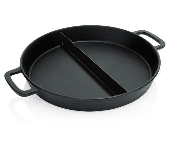 Tigaie gigant divizata, fonta diam. Ø50 cm, H7cm, 14 kg, cu 2 manere - eurogastro.ro