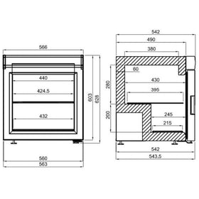 Vitrina inghetata 73 L, model de banc, -18/-22 °C - eurogastro.ro